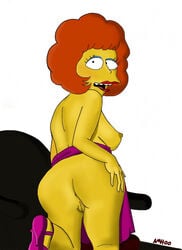 amh ass back_view breasts color female female_only human maude_flanders nipples solo tagme the_simpsons vulva