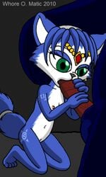 2010 animated anthro blue_fur canine faceless_male female fox fur furry krystal nintendo star_fox whore_o._matic