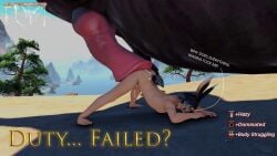 bad_end failed_attempt final_fantasy_xiv gpose huge_cock imminent_sex viera