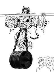 abs e19700 female hair muscular muscular_arms muscular_female muscular_legs muscular_thighs tail weights