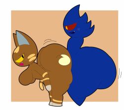 animal_crossing ass breasts cyan_(cyandrive98) cyandrive98 cyandrive_(artist) feline female fur huge_ass hyper hyper_ass katt_(animal_crossing) male male/female motion_lines nintendo sex unknown_species video_games