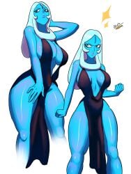 blue_diamond_(steven_universe) blue_skin cartoon_network chiotosaurio dress steven_universe