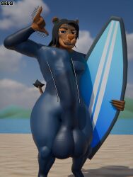 3d 3d_(artwork) anthro balls beach big_balls big_cock big_penis blender blender_(software) blender_cycles bulge bulge_through_clothing cock femboy furry greg_(artist) huge_balls huge_bulge huge_cock huge_penis hybrid hyper hyper_balls hyper_bulge hyper_cock hyper_penis looking_at_viewer male massive_balls massive_cock massive_penis motion_lines namir_(greg) oc original_character penis self_upload solo surfboard tight_clothing tigon twink water wetsuit
