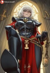 1girl 1girls adepta_sororitas ai_generated annoyed annoyed_expression armor armored_female boot_fetish boots bottom_up church church_interior disgusted dominant dominant_female female femdom frown frowning frowning_at_viewer lantern lucakp patreon patreon_link patreon_logo patreon_reward patreon_url patreon_username pov short_hair solo solo_female stepped_on stepping_on_viewer tagme warhammer_(franchise) warhammer_40k white_hair