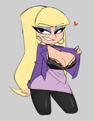 blonde_hair bra breasts clothing female female_only gravity_falls heart nelljoestar pacifica_northwest smile solo western_cartoon