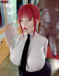 1boy 1girls 3d 3d_(artwork) 3d_model 3d_render alternate_breast_size asian asian_female black_penis blender blender_(artwork) blender_(software) blender_cycles braid braided_hair chainsaw_man cuckold cuckold_pov cuckolding dark-skinned_male dark_skin denji_(chainsaw_man) drool drool_string drooling etsa etsanon fat_ass fat_male fellatio_gesture hetero hourglass_figure hourglass_figured_female huge_ass huge_breasts imminent_fellatio imminent_oral imminent_sex japanese_female large_areolae light-skinned_female light_skin makima_(chainsaw_man) massive_breasts motion_lines necktie netorare obese_male pale-skinned_female pale_skin public public_exposure public_indecency public_nudity red_hair red_lips round_ass see-through see-through_clothes see-through_clothing see-through_shirt spit spit_trail tight_clothing tongue tongue_out train train_interior veiny_penis voluptuous voluptuous_female white_shirt yellow_eyes yoga_pants