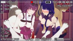 2girls 3boys 3d all_fours areolae ass-to-ass ass-to-ass_penetration ass_to_ass bestiality blush breasts canine canine_penis clothed_sex cooperative_handjob cum dog doggy_style ejaculation female feral genshin_impact glasses glasses_on_head gloved_handjob gloves group_sex handjob honkai:_star_rail kafka_(honkai:_star_rail) knotting_position male nipples peace_sign penis purple_eyes purple_hair raiden_shogun sex v