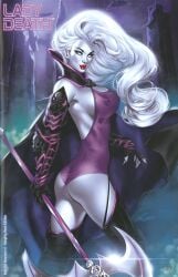 1girls ass axe big_ass big_breasts breasts elias_chatzoudis female lady_death nipples nipples_visible_through_clothing pale-skinned_female pale_skin solo translucent_clothing white_hair
