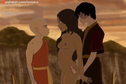 1boy 1boy1girl 1girls 2boys aang air_nomad airbender_tattoo ambiguous_penetration anaxus avatar_legends avatar_the_last_airbender blue_eyes breasts burn_scar choker clothing cuckold cum cum_in_pussy cum_inside cumshot dark-skinned_female dark_skin female fire_nation impregnation_risk interracial inuit katara long_hair looking_pleasured male male/female naked netorare nickelodeon nipples nude nude_female outdoor_nudity outdoor_sex outdoors patreon_username penis scar sex small_breasts standing standing_sex straight the_avatar vaginal vaginal_penetration vaginal_sex water_tribe x-ray zuko zutara