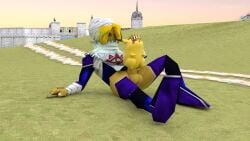 1ambiguous 1boy ambiguous_gender crossover field_background fleshlight_position humanoid_on_feral hyrule_field larger_male living_condom low_poly male_on_ambiguous pikachu pokemon pokephilia princess_zelda sheik sheikah size_difference smaller_ambiguous super_smash_bros. the_legend_of_zelda thewammy12 touching_grass