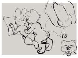 2boys bunny_boy cub cub_on_cub doggy_style gay internal knot_fucking knotting knotting_position male_on_male on_stomach shorter_than_10_seconds sketch sound tagme video wolf wolf_boy yaoi ych ych_(character)