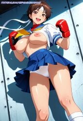 1girl absurd_resolution absurdres ai ai-created ai_art ai_generated anime anime_coloring anime_screenshot anime_style athletic athletic_girl bare_legs blue_skirt blue_sky blush boxing_gloves brown_eyes brown_hair capcom clenched_fist detailed_background digital_art dynamic_angle dynamic_pose exhibitionism exibitionism exited explicit fighting_pose fingerless_gloves foreshortening from_below full_body glossy glossy_body glossy_skin gorgeous hair_between_eyes headband hentai hi_res high_contrast high_quality high_resolution in_heat legs_apart looking_at_viewer low_angle midriff navel neckerchief nsfw open_mouth outdoors patreon perfect_anatomy pervert_female pleated_skirt plump presenting raised_fist rating_explicit red_gloves sailor_collar sakura_kasugano school_uniform serafuku sexy sexy_body sexy_female sexy_pose shadow short_hair short_sleeves smile soft_shading solo solo_focus source_anime standing street_fighter sunlight tagme teasing teasing_viewer teeth voluptuous voluptuous_body voluptuous_female white_headband white_shirt white_socks yellow_neckerchief