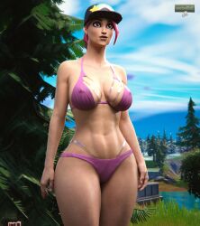 1girls beach_bomber bikini fortnite wotm8h8