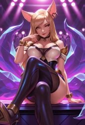 1girls ahri ahri_(league_of_legends) ai_generated animal_ears female fox_ears fox_girl fox_humanoid kitsune league_of_legends long_hair riot_games tagme tail tails yellow_eyes