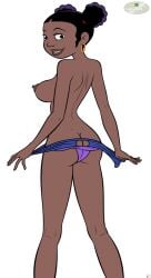 1girls afro_puffs american_dragon:_jake_long ass black_hair breasts butt dark-skinned_female dark_skin female gagala nipples panties solo trixie_carter