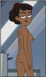 2022 ass back beckett_mariner breasts clavicle dark-skinned_female dark_skin female human looking_at_viewer nipples nude ponytail posing red_hairband side_view sideboob solo standing star_trek star_trek_lower_decks tbx younger_female