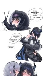 ear_penetration head_penetration hololive hololive_english hololive_english_-advent- humor nerissa_ravencroft old_metal_666 shiori_novella snail tagme virtual_youtuber