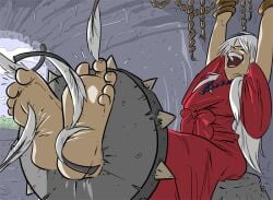 feathers feet foot_fetish inuyasha inuyasha_(character) male male_only pawfeather restrained tickle_torture tickling tickling_feet