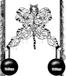abs e19700 female hair muscular muscular_arms muscular_female muscular_legs muscular_thighs tail weights