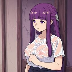 1girl ai_generated fern_(sousou_no_frieren) frieren_beyond_journey's_end long_hair purple_eyes purple_hair sousou_no_frieren tagme