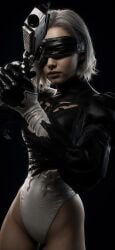 biohazard cosplay eyebrows game_screenshot gloves grace_ashcroft legwear leotard mod nier nier:_automata resident_evil resident_evil_9:_requiem solo yorha_2b yorha_2b_(cosplay)