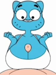 anthro beat_banger furry light-skinned_male light_skin nicole_watterson paizuri the_amazing_world_of_gumball unseen_face unseen_male_face