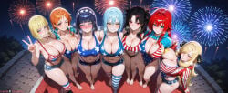 1girl 1girls 4th_of_july 7girls absurd_res ai_generated barefoot big_breasts blonde blonde_female blonde_hair blush blush_lines blushing boruto:_naruto_next_generations breasts curvy curvy_figure cynthia_(pokemon) fate/grand_order fate/stay_night fate_(series) feet female fireworks from_above high_resolution high_school_dxd highres huge_breasts hyuuga_hinata large_breasts lewdcreationsai light-skinned_female light_skin looking_at_viewer multiple_girls nami_(one_piece) naruto naruto:_the_last naruto_(classic) naruto_(series) naruto_shippuden navel nintendo one_piece orange_eyes orange_hair outdoors peace_sign pokemon purple_hair rias_gremory rimuru_tempest samui sexually_suggestive smile smug stable_diffusion standing steam steaming_body steamy_breath sweat sweatdrop sweating sweaty tagme tensei_shitara_slime_datta_ken that_time_i_got_reincarnated_as_a_slime thick thick_legs thick_thighs thighhighs thighs toes tohsaka_rin v