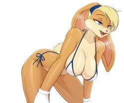 big_ass big_breasts bikini female_only lola_bunny posing_for_the_viewer space_jam