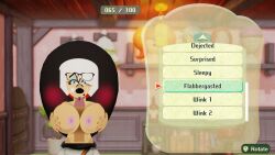 1girls big_breasts breasts bruh_amogussussus character_creator character_customization cum cum_on_face cyan_eyes eyeshadow female game_screenshot glasses hair_over_one_eye holding_breasts light-skinned_female light_skin mii miitopia nintendo nipple_piercing open_mouth paizuri penis penis_between_breasts self_upload short_hair tagme white_hair