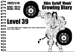 abs e19700 female hair muscular muscular_arms muscular_female muscular_legs muscular_thighs tail weights