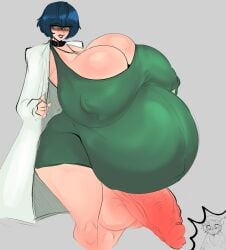 1futa absurdly_large_cock ass atlus black_lipstick blue_hair blush breasts caitdrawsstuff2 choker erect_nipples female futanari gigantic_breasts huge_ass labcoat nipples_visible_through_clothing persona popped_navel pregnant pregnant_futa self_impregnation shadow_(persona) super_belly tae_takemi thick_thighs wide_hips yellow_eyes