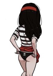 1girls ai_generated ass_focus behind_view bikini black_hair kiki_(ongezellig) ongezellig pirate