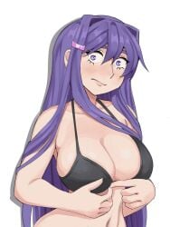 bra dairenke_art doki_doki_literature_club looking_at_viewer underwear yuri_(doki_doki_literature_club)