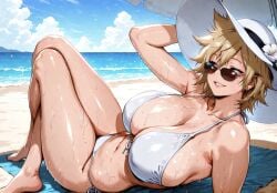 ai_generated anime big_breasts bikini breasts breasts_bigger_than_head large_breasts mature_female milf mitsuki_bakugou mommy my_hero_academia older_female