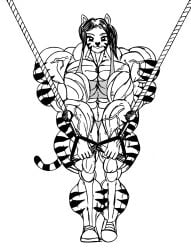 abs e19700 female hair muscular muscular_arms muscular_female muscular_legs muscular_thighs tail