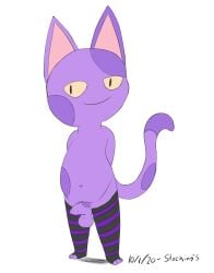 animal_crossing anthro bob_(animal_crossing) feline fur furry furry_only hands_behind_back hi_res looking_at_viewer male male_only nintendo penis pubes solo standing tail twerpishimp video_games