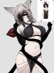 _pvp_vwv_owo_ alice_luft bell black black_dress black_panties cat_suit chibi choker choker_bell clothing color colour cute cute_demon demon_dress demon_fox demon_girl demon_horns demon_humanoid demon_princess demon_tail dress feline female fox_ears fox_girl full grey grey_fox grey_hair grey_hair_female horny horny_female kumiho lingerie lingerie_cat_suit lingerie_only little lustful neko neko_girl princess shadow shadows small smoll thighs waist