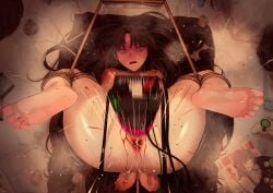 ass_in_air black_hair black_hair_female bleeding_from_anus bleeding_from_pussy blood_on_thigh blood_splatter blue_eyes blush bondage breasts bruise bruised_breast brutal_rape cable concerned cum cum_in_anus cum_in_pussy cum_spurt dildo dildo_in_pussy dildo_insertion electric_dildo evening eyes_rolling_back fainted fate/stay_night fate_(series) female_pubic_hair gaping_pussy long_hair_female lot_of_cum medium_breasts mosaic_censoring open_mouth pale_nipples pink_nipples pubic_hair pubic_stubble purple_breasts pussy rape red_face restrained rope rope_bondage semen shitappa0120 sole_female surprised_expression tally_marks teenage_girl teenager violence violent_rape