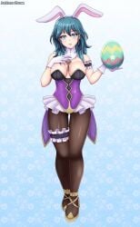 alternate_costume blue_eyes blue_hair bunny_ears bunny_girl bunnysuit byleth_(fire_emblem) byleth_(fire_emblem)_(female) female female_only fire_emblem fire_emblem:_three_houses light-skinned_female light_skin nintendo patdarux solo solo_female