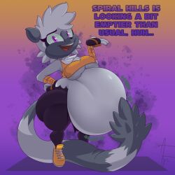 afraart big_belly english_text furry solo sonic_(series) tagme vore