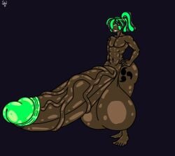 balls dark-skinned_male dark_skin demihuman different_urethra_color fat_ass gay gay_male huge_balls huge_cock humanoid humanoid_penis hung_bottom hung_trap hyper hyper_balls hyper_penis male male/male oily_body oily_feet oily_penis oily_skin penis roxus_(solgain) shiny_skin slime slime_boy solo solo_male tattoos yaoi