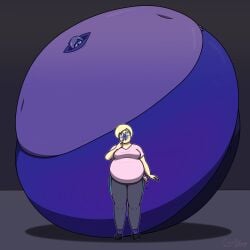 bbw big_breasts blueberry_inflation breasts cassieroll female huge_breasts inflation overweight spherical_inflation tagme thick_ass wide_hips