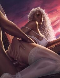 ass ass_focus big_ass big_breasts big_penis breasts breasts_focus completely_naked_male completely_nude_male dark-skin dark-skinned_female faceless_male female female_focus female_only female_penetrated from_behind krysdecker light-skinned light-skinned_male light_skin marvel marvel_comics naked naked_female naked_male nipples nude nude_female nude_male storm_(x-men) unseen_male_face x-men