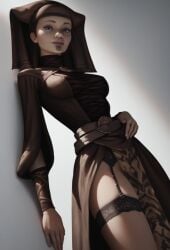 ai_assisted ai_generated clone_wars duchess_eugene face_tattoo garter_belt garter_belt_leggings garter_straps luminara_unduli simple_background star_wars star_wars:_the_clone_wars stockings tagme tattoo thighs