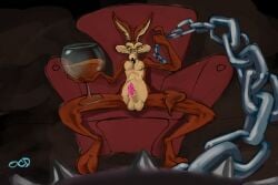 2012 3_toes 4_fingers abs alcohol animal_genitalia animal_penis anthro arm_tuft athletic balls balls_tuft belly beverage biped black_eyes black_nose brown_body brown_fur calf_tuft canid canine canine_genitalia canine_penis canis casual_nudity chains chair chest_tuft claws clenched_teeth collar colored container coyote cup detailed digital_drawing_(artwork) digital_media_(artwork) drinking_glass elbow_tuft erection evil_grin eyebrows feet finger_claws fingers first_person_view flat_colors foot_tuft front_view fur furniture fuzzy_balls genitals glass glass_container glass_cup glistening glistening_genitalia glistening_penis grinning_at_viewer head_tuft heel_tuft holding_chain holding_container holding_cup holding_drinking_glass holding_object holding_wine_glass humanoid_hands humanoid_heel knee_tuft leg_tuft looking_at_viewer looney_tunes male male_focus male_only mammal multicolored_body multicolored_fur nude on_chair open_mouth open_smile paws pecs penis pink_penis pinup plantigrade pose raised_finger raised_heel shoulder_tuft signature sitting sitting_on_chair skinny slave slaver smile smiling_at_viewer smirk smirking_at_viewer solo solo_male spiked_collar spikes stevethedragon tail_on_thigh tan_belly tan_body tan_chest tan_eyebrows tan_fur teeth tiptoes toe_tuft toes tuft two_tone_body two_tone_fur vein warner_brothers wile_e._coyote wine wine_glass yellow_sclera