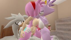 3d amy_rose blaze_the_cat cum_in_pussy hedgehog kissing sfm silver_the_hedgehog silverknight395 sonic_(series) sonic_the_hedgehog_(series) source_filmmaker tagme threesome