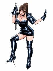 1female 1girls adult adult_female asian asian_female asian_girl big_breasts big_breasts black_boots boot_fetish boots breasts breasts clothes dominant dominant_female dominatrix enkaboots female female_focus female_only femdom gloves high_heel_boots high_heels knee_boots kneehigh_boots leather leather_boots leather_clothing leather_gloves long_legs original original_character original_characters sketch stepped_on stepping_on_head tall_boots thigh_boots thigh_highs thighhigh_boots thighhighs thighs