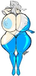 big_breasts big_thighs breasts breasts_out femzor huge_breasts latex latex_suit pepsi thunder_thighs