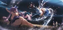 6girls ai_assisted ai_generated alitonx arm_up backboob beaten bomb bunnysuit cygames djeeta_(granblue_fantasy) drill_hair falling female fighting flashing floating hair_ribbon happy holding_wand huge_ass huge_breasts ice kokkoro_(princess_connect!) kyaru_(princess_connect) kyoka_(princess_connect!) magic mimi_(princess_connect!) miniskirt misogi_(princess_connect!) motion_blur multiple_girls night plump pointing princess_connect! princess_connect!_re:dive revealing_clothes scared slashing slippers snow splashing surprised sword thick_thighs tiptoes torn_clothes twintails upside-down wheat_field wind