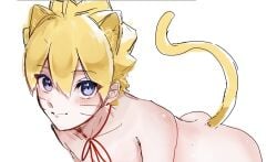 1boy arched_back ass bent_over blonde_hair blue_eyes blush boruto:_naruto_next_generations butt cat_ears cat_tail catboy collar completely_naked completely_nude completely_nude_male facial_markings fake_animal_ears fake_tail femboy feminine_male flat_chest flat_chested girly hi_res high_resolution highres looking_at_viewer male male_focus male_only naked naruto naruto_(series) nude nude_male petite petite_body petplay pinup ribbon ribbon_choker ribbons roleplay shonen_jump shounen_jump shueisha sisimaro_1 sissy solo solo_femboy solo_focus solo_male teen teen_boy teenager twink uzumaki_boruto very_high_resolution weekly_shonen_jump weekly_shounen_jump whisker_markings whiskers white_background yellow_hair